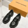 Louis Vuitton Women Black Leather Loafers — Fringe Detail product view 1