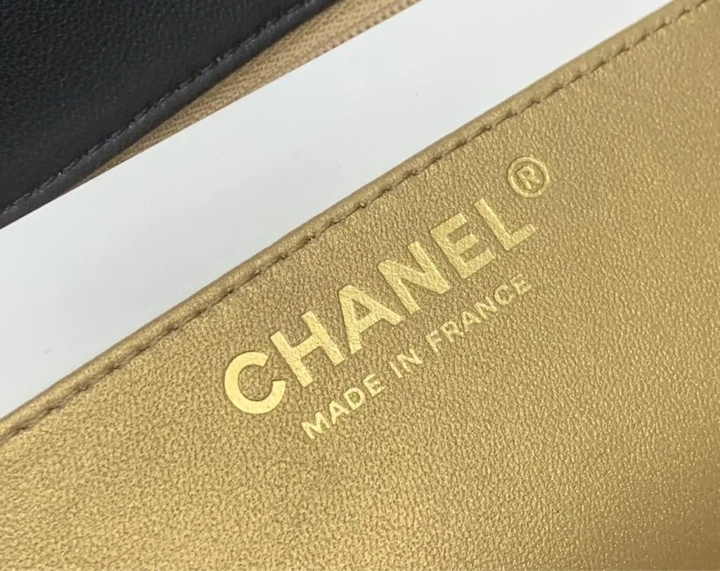 Chanel Lambskin Quilted Mini Rectangular Sweet Camellia Flap Black Bag product view 8