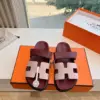 Hermès Women Burgundy Leather Pink Accent Sandals product view 1