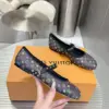 Louis Vuitton Women Black Leather Multicolor Monogram Mary Jane Flats product view 6