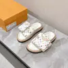 Louis Vuitton Women White Leather Multicolor Logo Mules product view 1