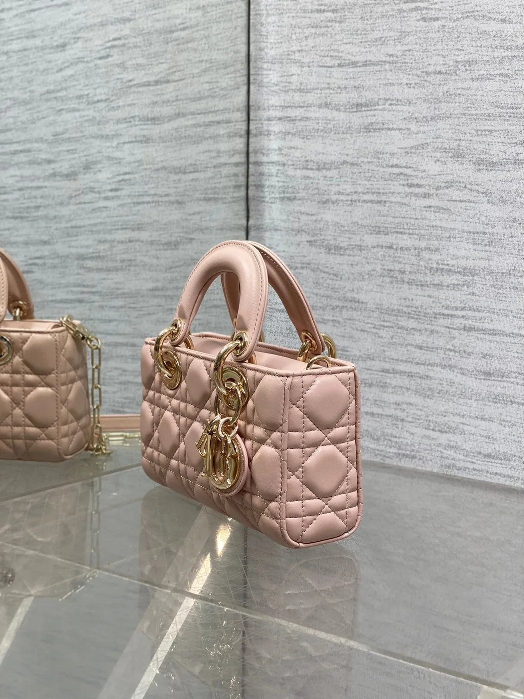 Dior Micro Lady D-Joy 19 In Black Calfskin Gold Hardware Bag product view 5