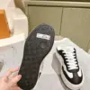 Louis Vuitton Women Black White Leather Sneakers product view 2
