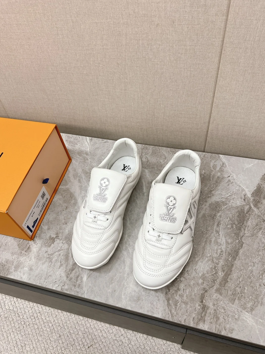Louis Vuitton Women White Leather Sneakers product view 2