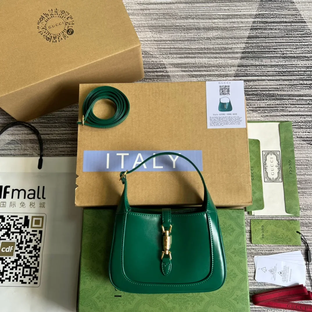 Gucci Jackie Mini 19 Shoulder Bag In Green Forest Calfskin product view 1