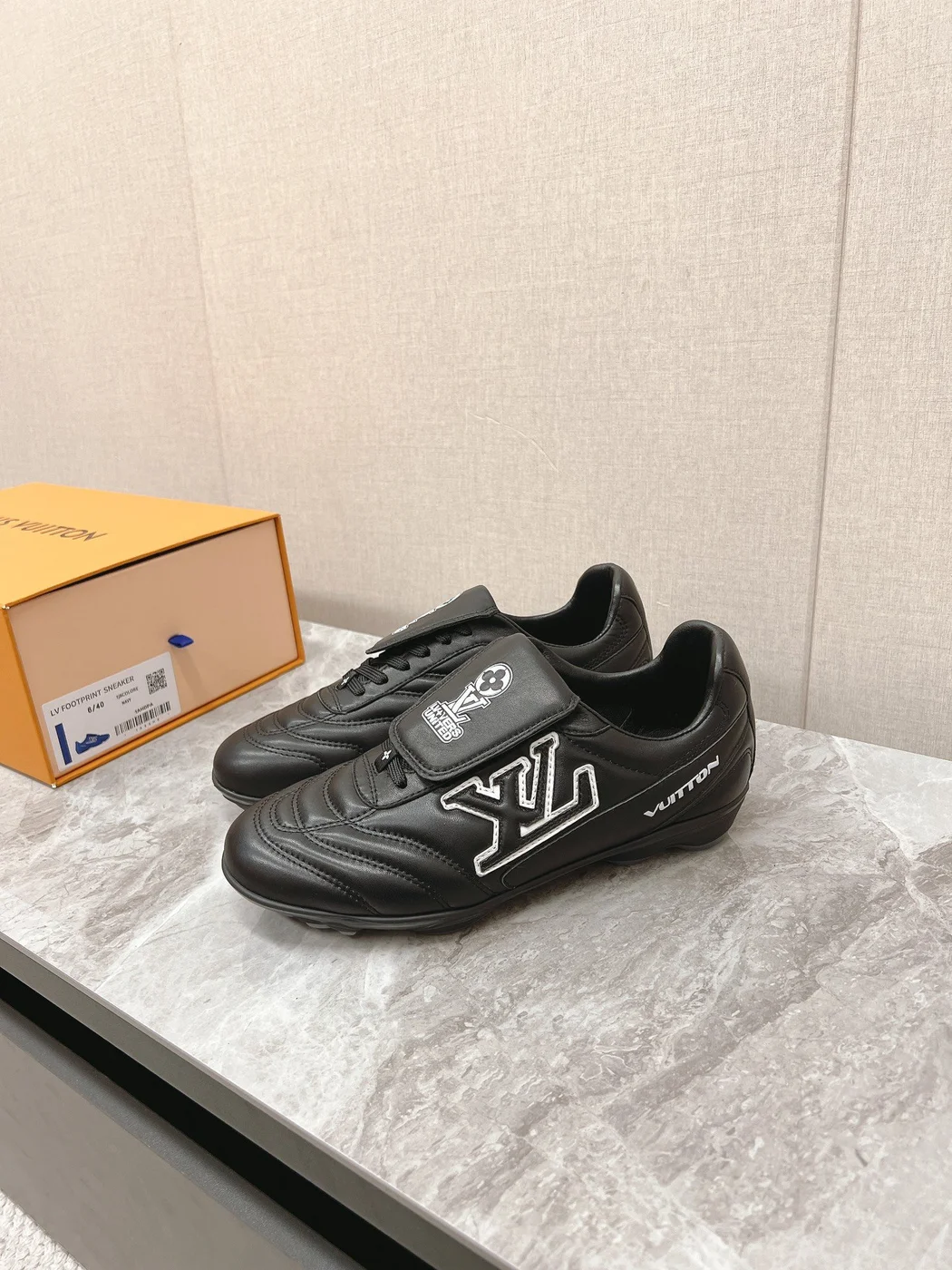 Louis Vuitton Women Black Leather Sneakers product view 4