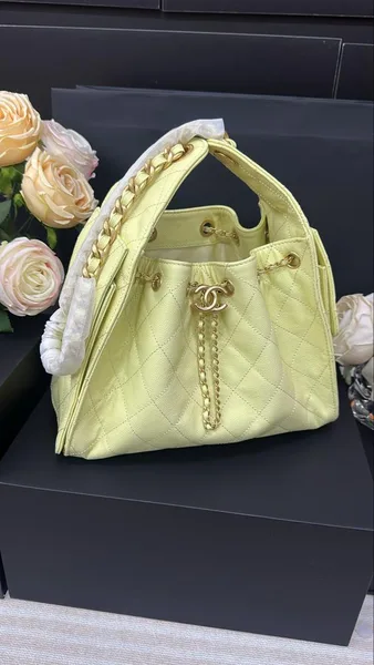 Chanel 25 Handbag 30 In Yellow Cavier Gold Hardware product view 1