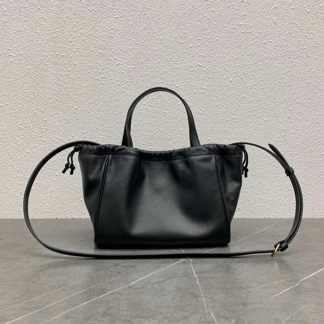 Celine Cabas Black Handbag Soft Leather 22x17x15cm product view 3