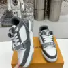 Louis Vuitton Women White Black Leather Sneakers product view 4