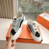 Hermès Women Black Blue Canvas And Leather Sneakers product view 6