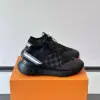 Louis Vuitton Men Black Knit Fabric Sneakers product view 1