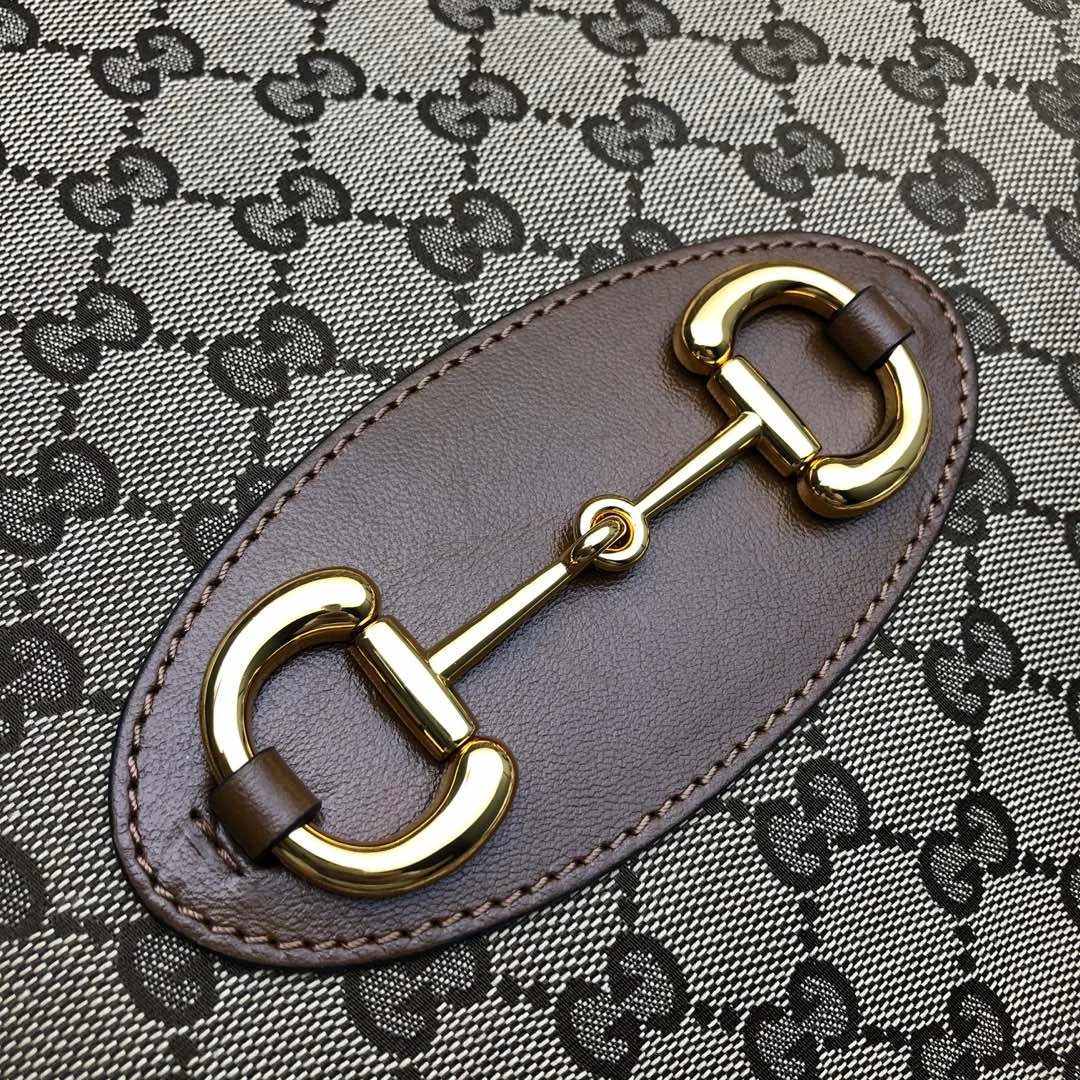 Gucci Horsebit 1955 GG Supreme Canvas Leather Bag product view 5
