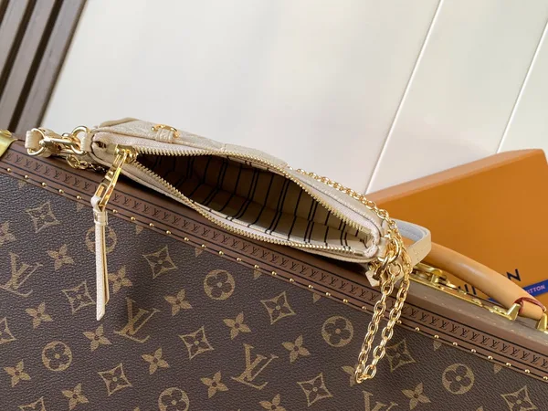 Louis Vuitton Easy Pouch On Strap 19 In Beige Monogram Empreinte Leather product view 6