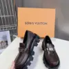 Louis Vuitton Women Brown Leather Chunky Loafers product view 5