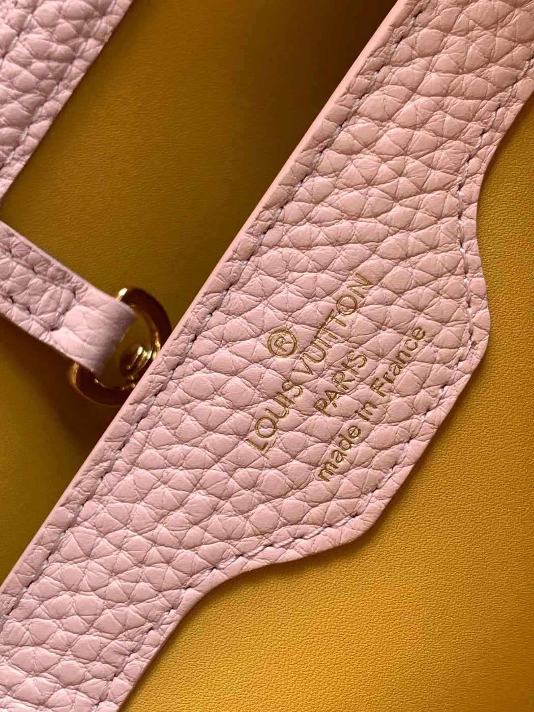 Louis Vuitton Capucines BB Pink Handbags Lock Gold 27x18x9cm product view 4