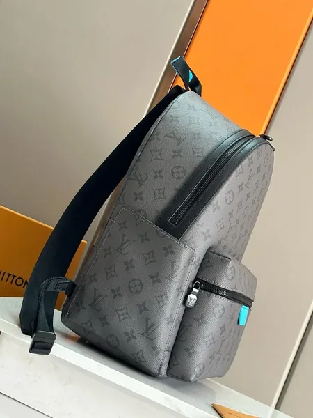 Louis Vuitton Discovery Backpack PM — Gray with Turquoise Accent product view 3