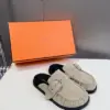 Hermès Women Beige Suede Buckle Mules product view 5