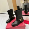 Valentino Women Black Leather Mid-Calf Boots product view 4
