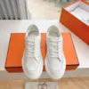 Hermès Women White Leather Sneakers product view 5