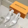 Louis Vuitton Women White Leather Multicolor Logo Heels product view 1