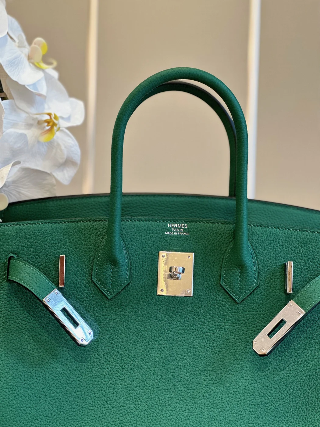 Hermès Birkin 30 Dark Green Palladium Hardware Bag product view 4