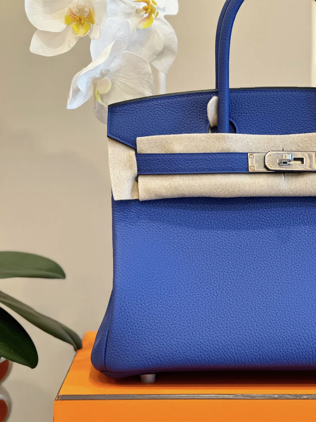 Hermès Birkin 30 Electrique Blue Palladium Hardware Bag product view 7