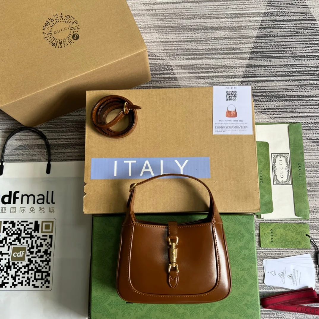 Gucci Jackie Mini 19 Shoulder Bag In Cinnamon Brown Calfskin product view 1