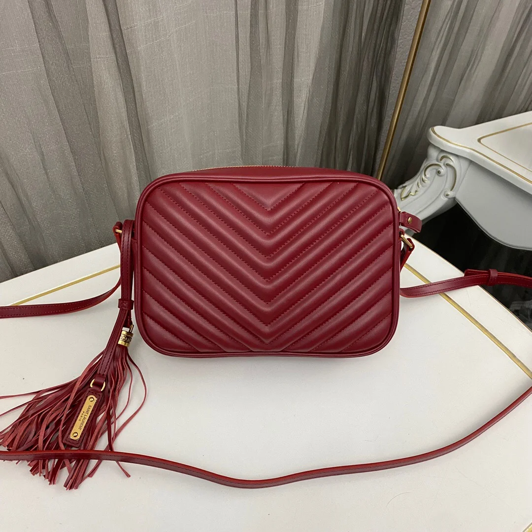 Saint Laurent Lou Medium Saint Laurent Camera Bag with Pocket and Tassel in Quilted Leather product view 3