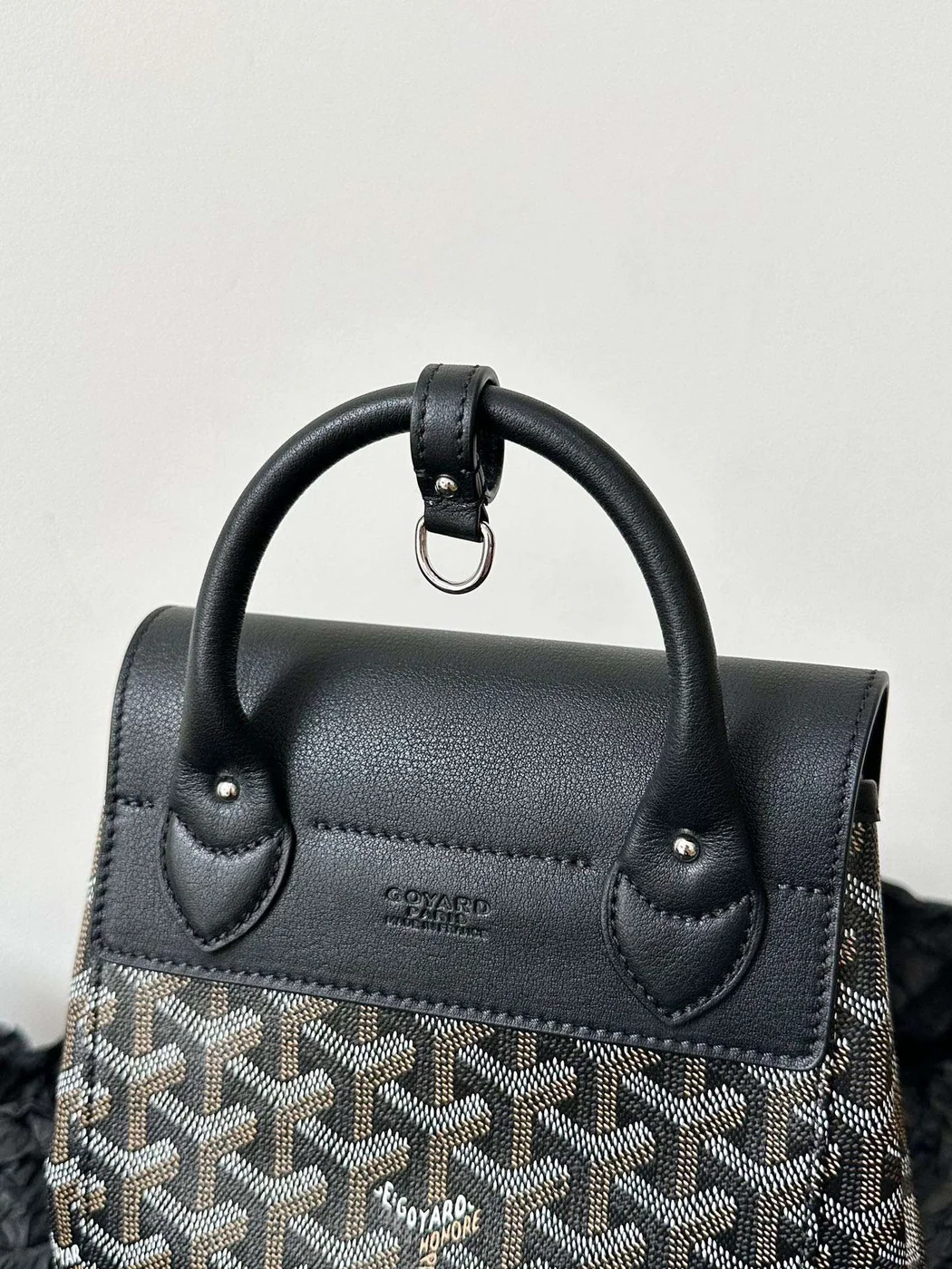 Goyard Mini Backpack Black Monogram Pattern Size 23x19cm product view 6