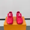 Louis Vuitton Men Red Leather Sneakers product view 2