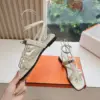 Hermès Women White Leather Strappy Sandals product view 6