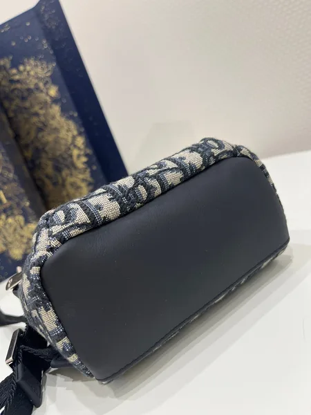 Dior Mini High-End Bag – Oblique Pattern Fabric (24x10x16cm) product view 5