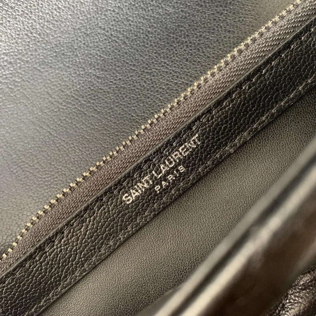 Saint Laurent College Medium Quilted Leather Bag product view 4