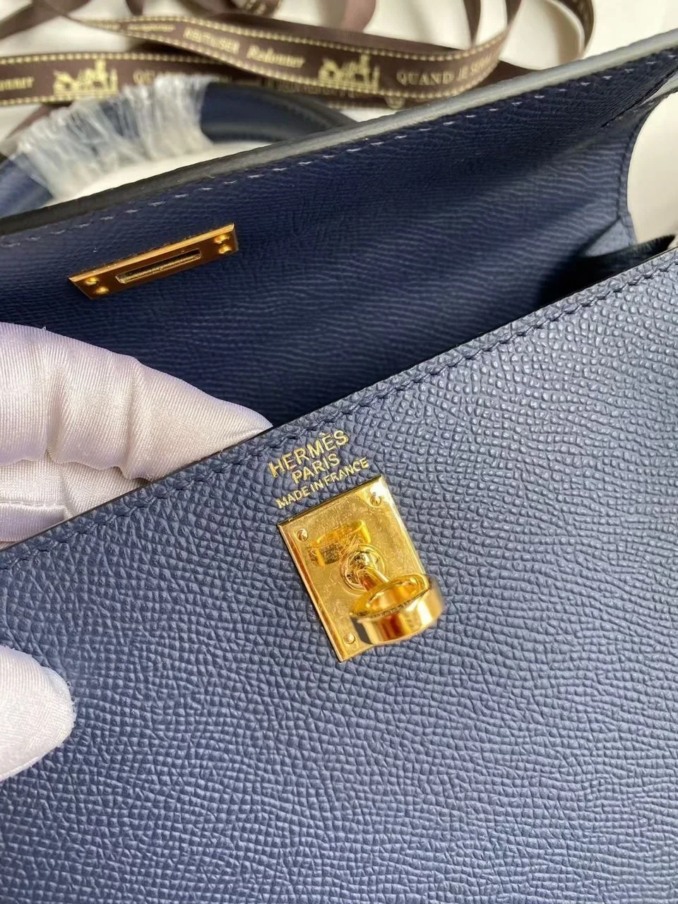 Hermès 25 Sellier Navy Epsom Bag product view 2