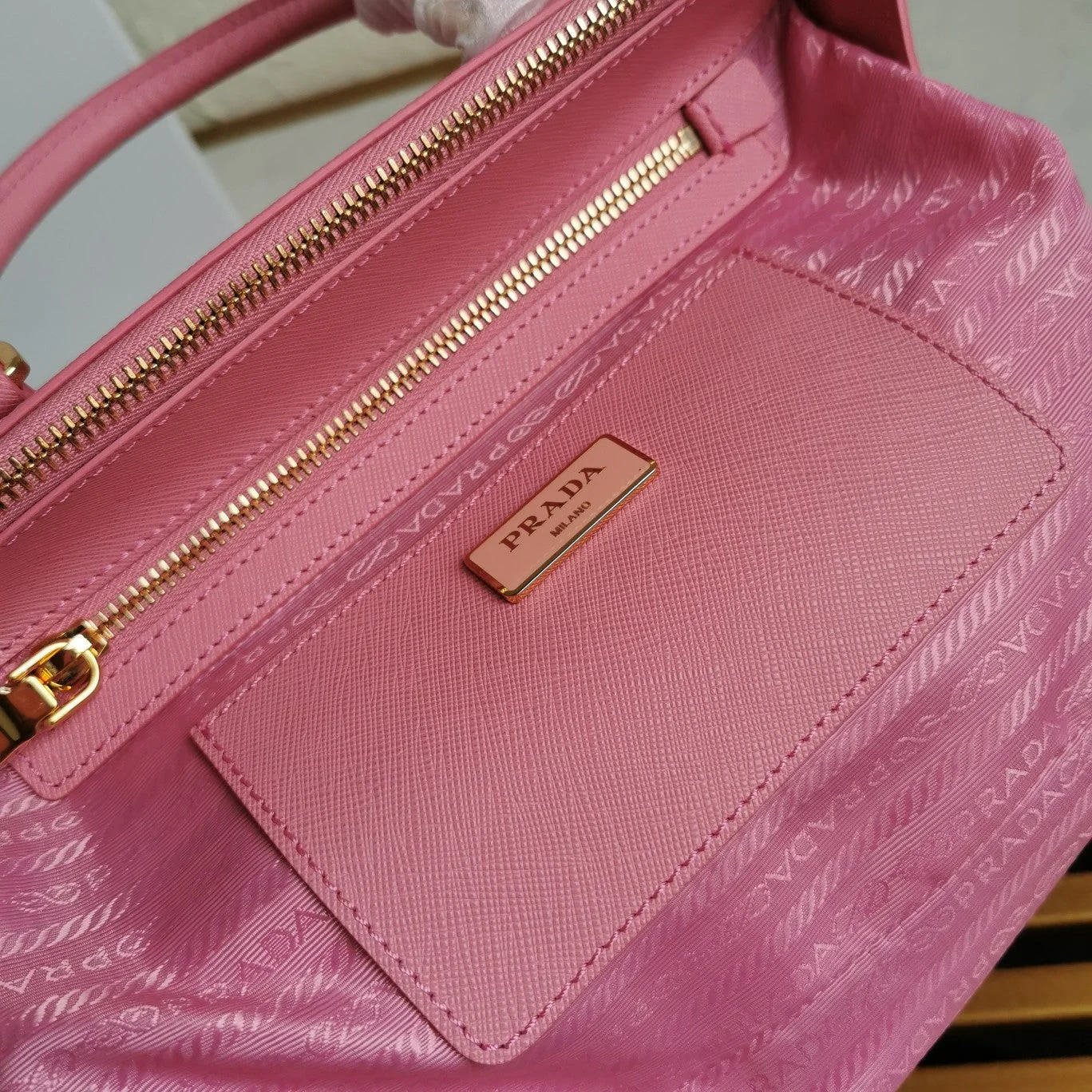 Prada Medium Galleria 28 Pink Saffiano Leather Bag product view 5