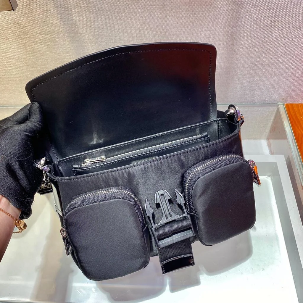 Prada Buckle Pocket Crossbody Bag Spazzolato Leather product view 6