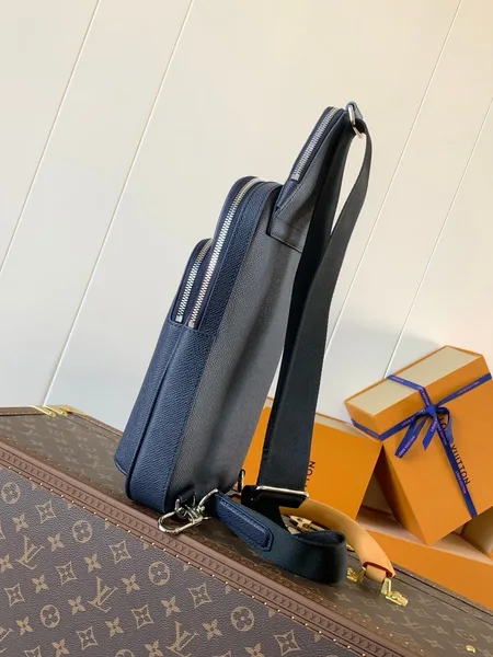 Louis Vuitton Avenue Slingbag 31 In Navy Blue Taiga Leather Bag product view 3