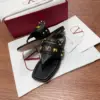 Valentino Women Black Leather Studded Flats product view 4