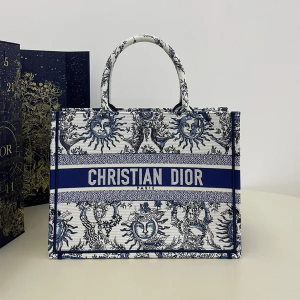 Dior Book Tote Women’s Handbag Embroidered Fabric Size 36 cm product view 1