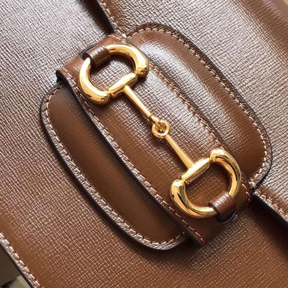 Gucci 1955 Horsebit Bag Women’s Brown Smooth Leather 25 cm product view 2