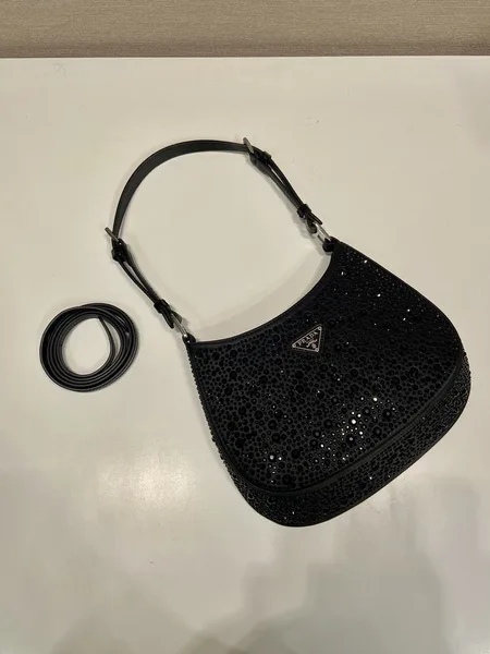 Prada Cleo crystal-embellished Shoulder Bag product view 2
