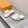 Louis Vuitton Women White Leather Multicolor Logo Mules product view 3