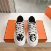 Hermès Women Black White Canvas Sneakers product view 5