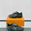 Louis Vuitton Men Black Leather Sneakers product view 4