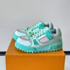 Louis Vuitton Men Mint Green Leather Sneakers product view 3