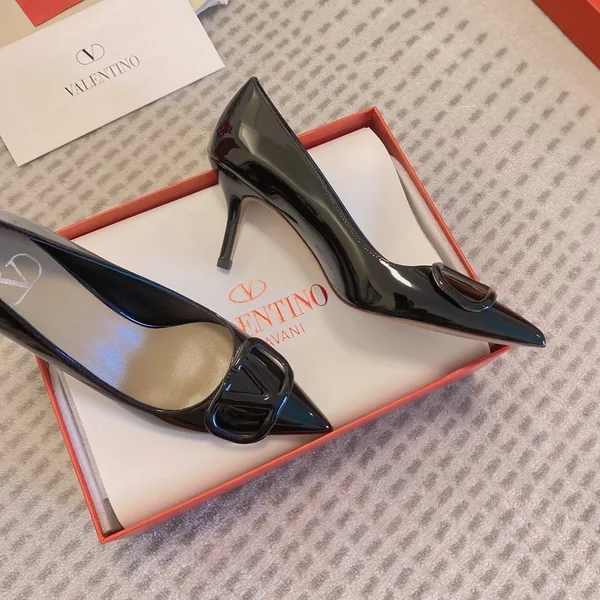 Valentino Women Black Patent Leather Pumps product view 4