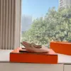 Hermès Women Beige Leather Mary Jane Flats product view 6