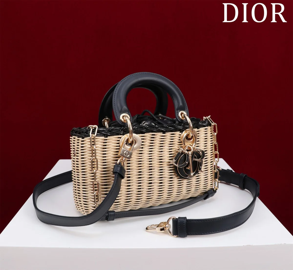 Dior D-Joy Lady Wicker Handbag 22 cm product view 8