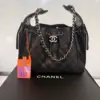 Chanel 25 Small Black Silver Hardware Bag product view 1