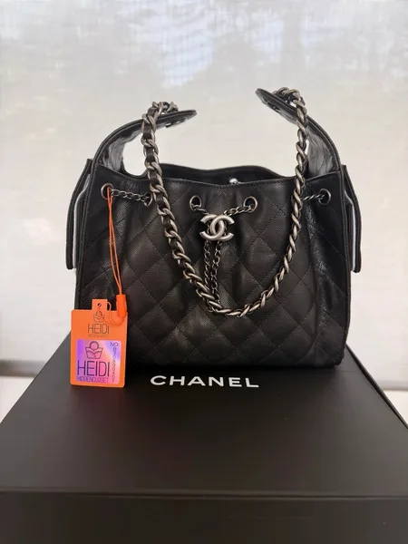 Chanel 25 Small Black Silver Hardware Bag product view 1